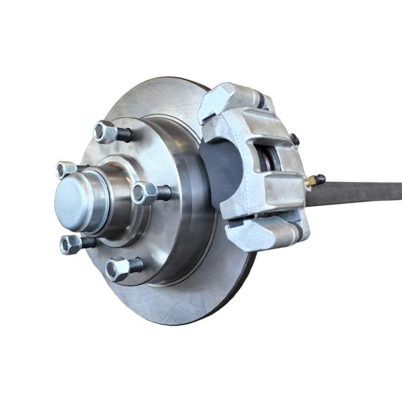 Hydraulic Disc Brake Axle 1600kg Rated 50mm Parallel Square